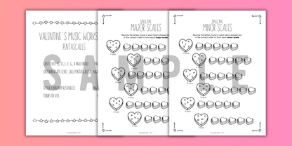 Valentine's Day SCALES Worksheets