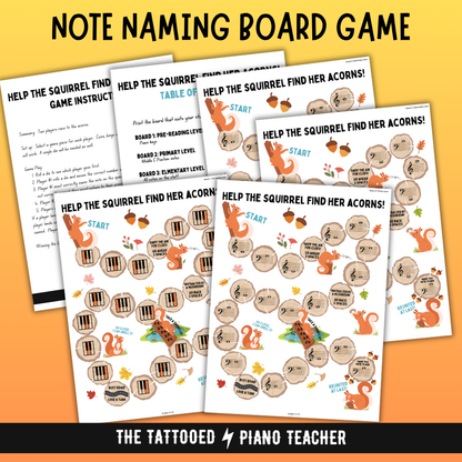 Fall Squirrel Board Game