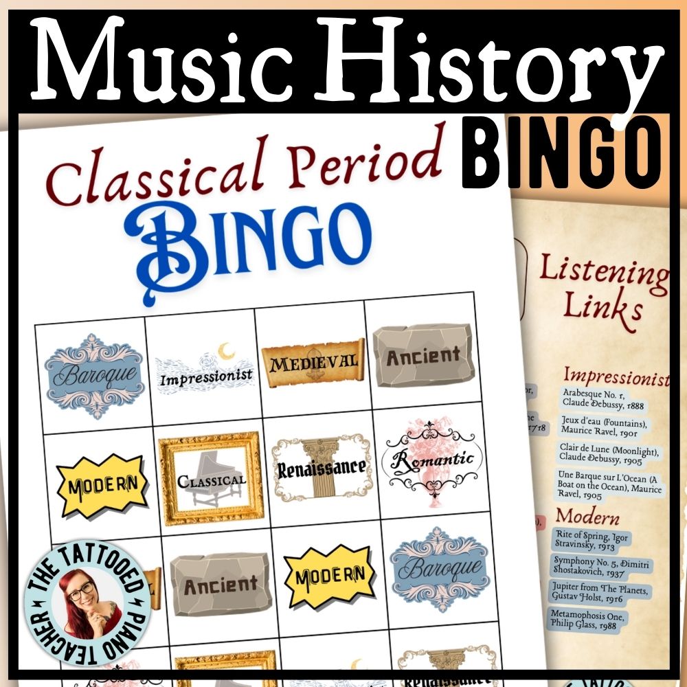 Classical Period Bingo