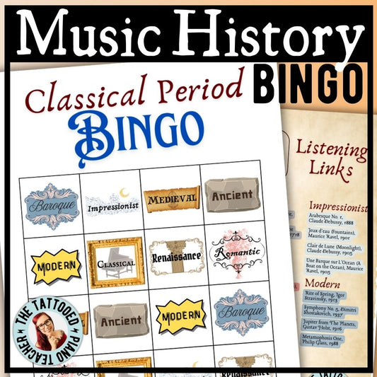 Classical Period Bingo