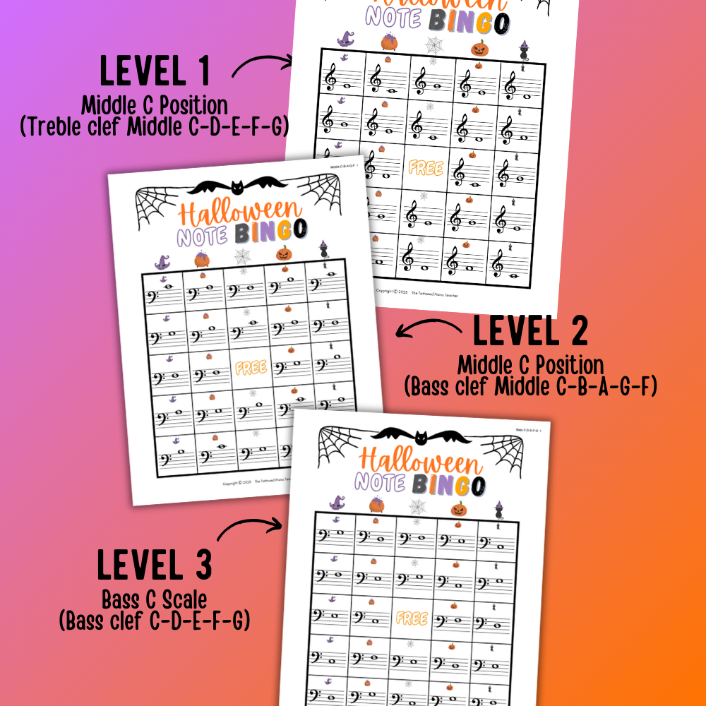 Halloween Music Note Bingo