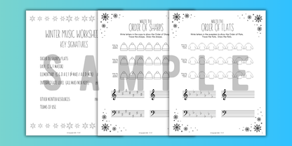 Winter KEY SIGNATURES Worksheets