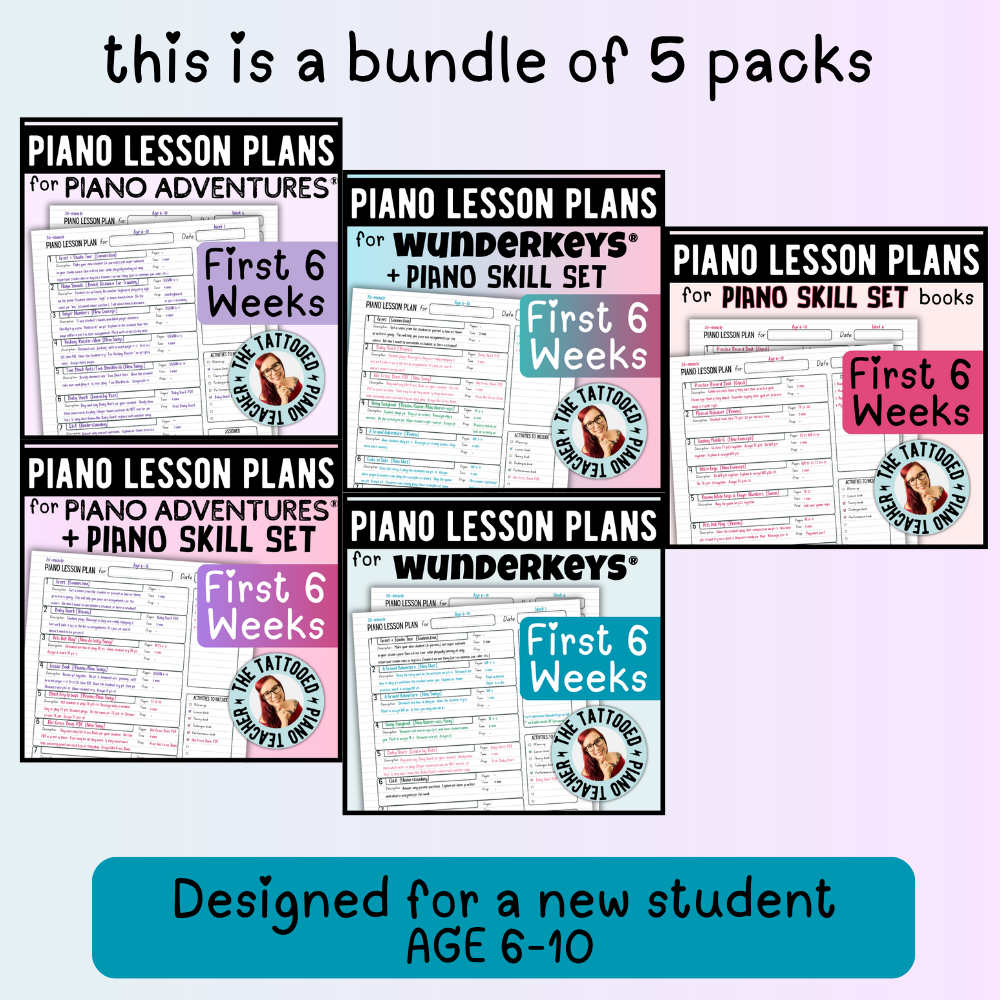 Piano Lesson Plan Bundle