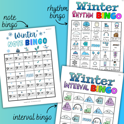Winter Music Activities Bundle