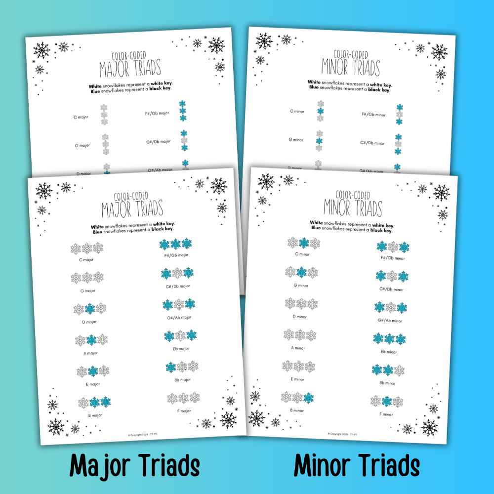 Winter Color-Coded Chord Charts