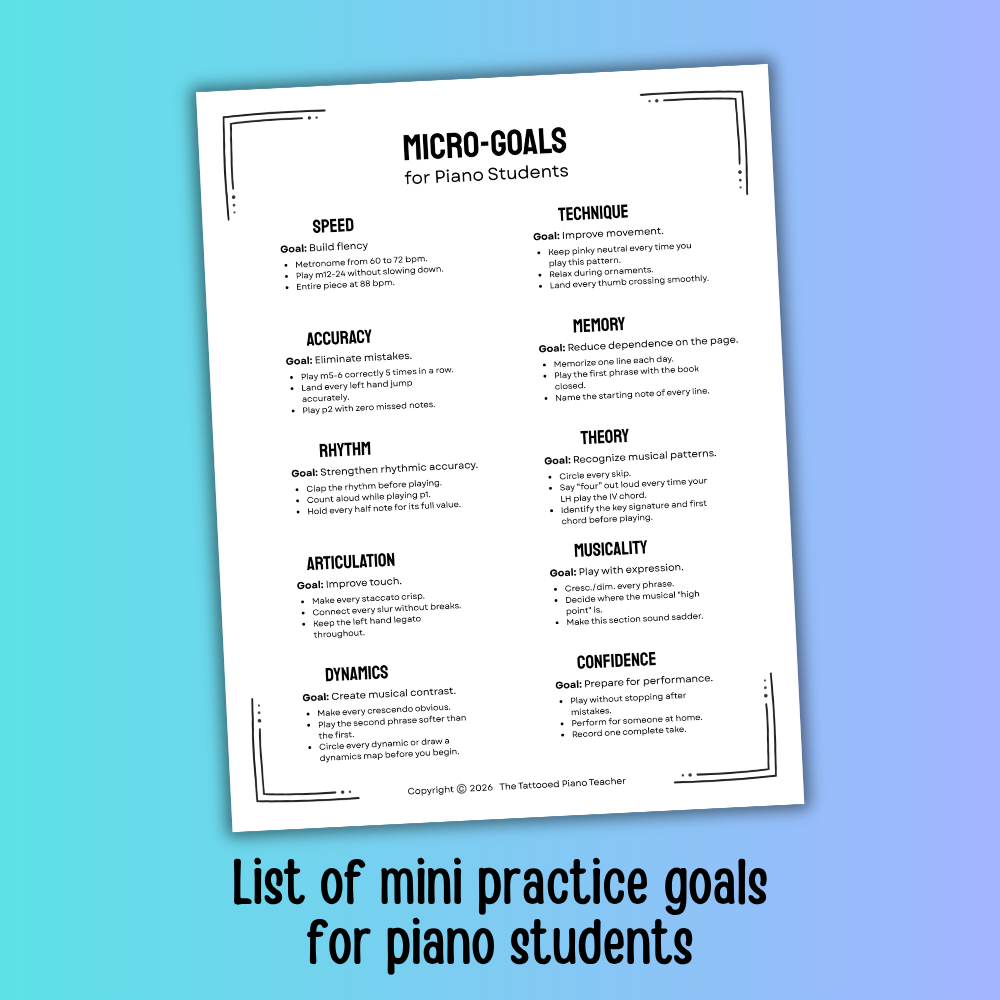 Practice Micro-Goals