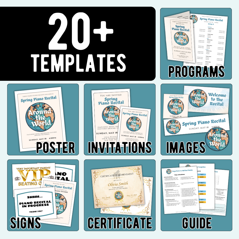 Around the World Piano Recital Kit