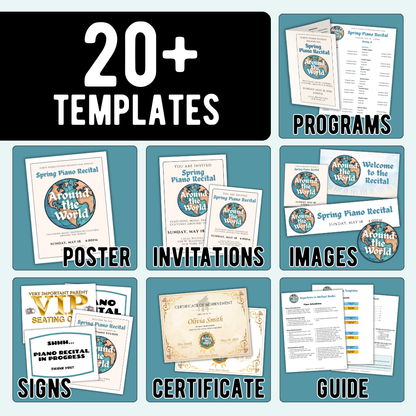 Around the World Piano Recital Kit