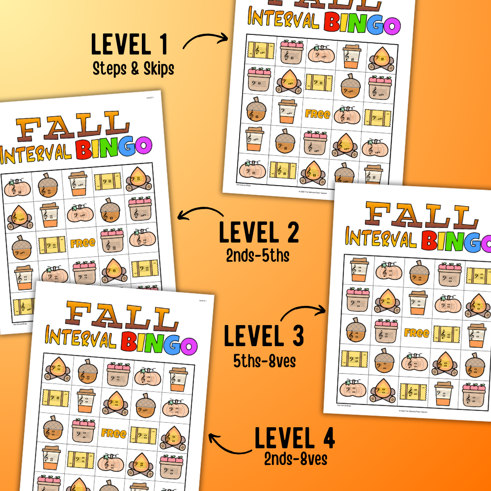 Fall Music Interval Bingo