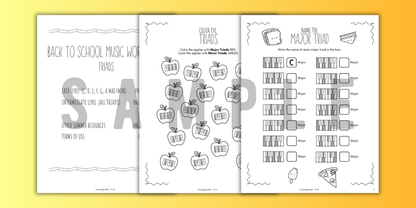 Back to School TRIADS Worksheets
