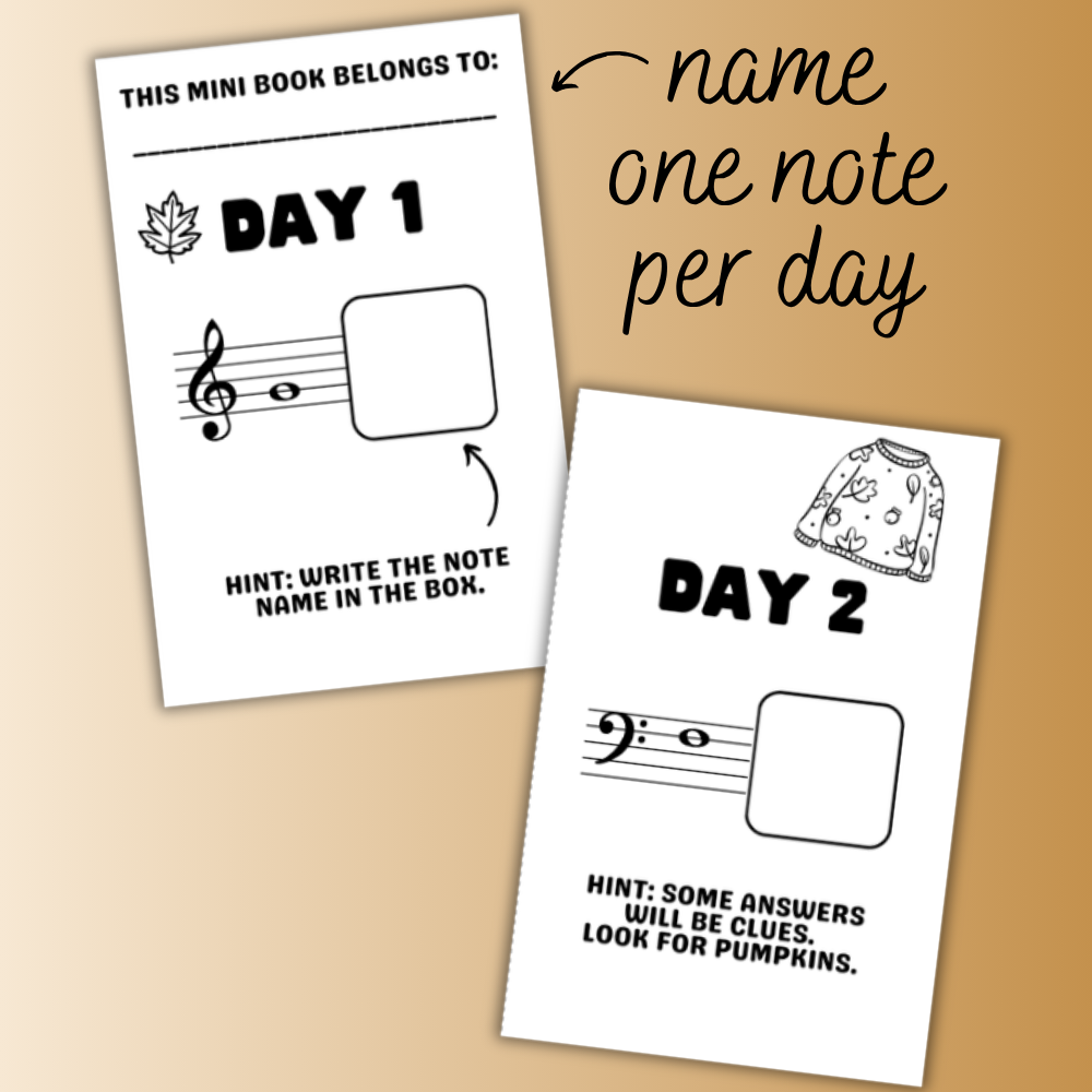 November Note A Day Mini Book