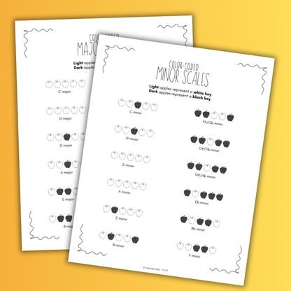 Back to School Color-Coded Scale Charts