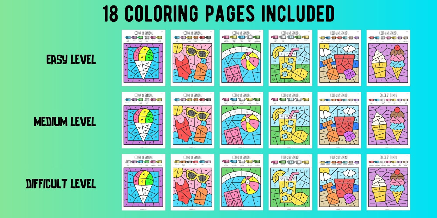 Summer Color-By-Symbol