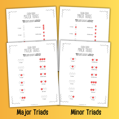 Back to School Color-Coded Chord Charts