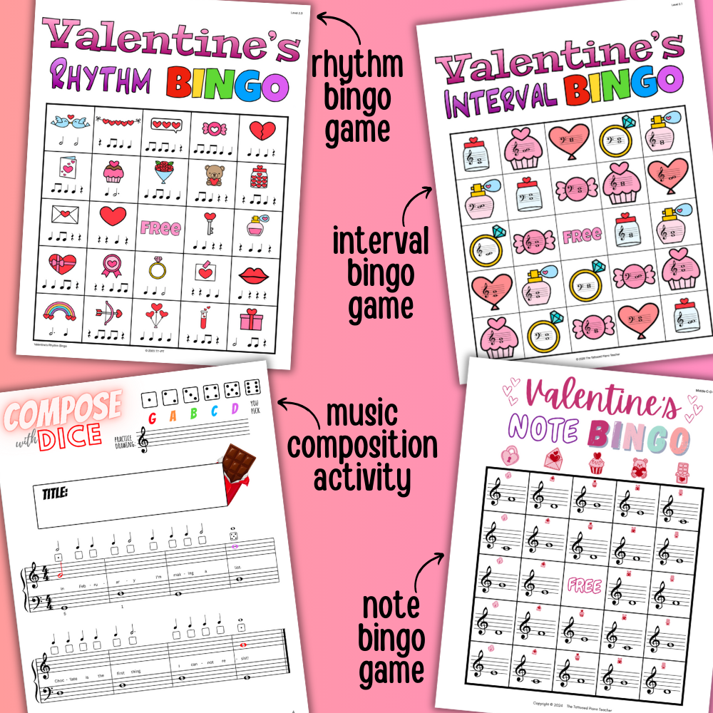 Valentine's Day Music Activities Bundle