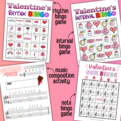 Valentine's Day Music Activities Bundle