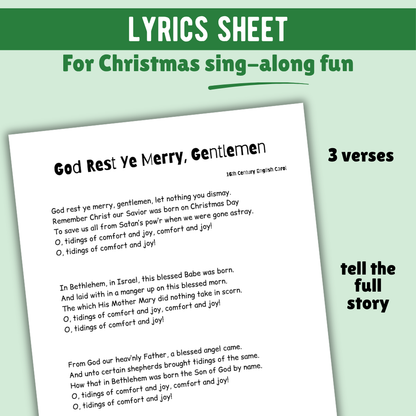 God Rest Ye Merry Gentlemen Beginner Lead Sheet Music