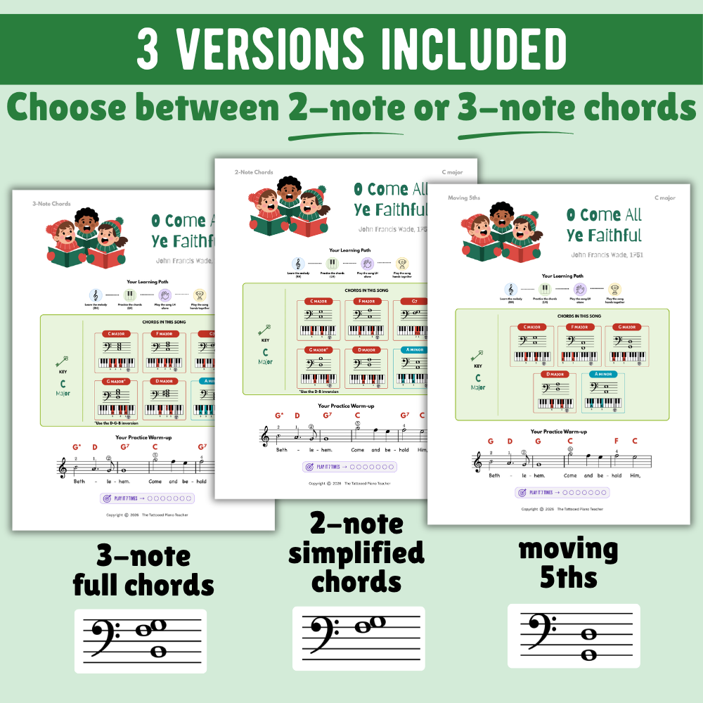 O Come All Ye Faithful Christmas Lead Sheet Music