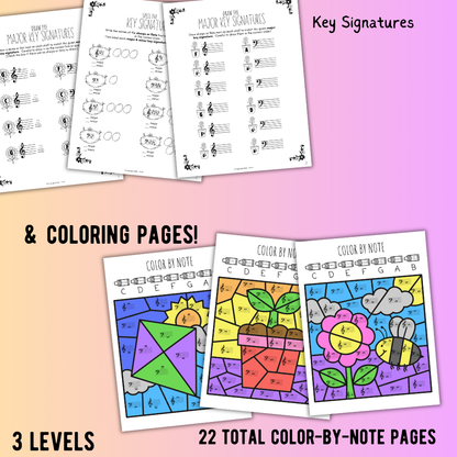 Spring Music Worksheets Bundle