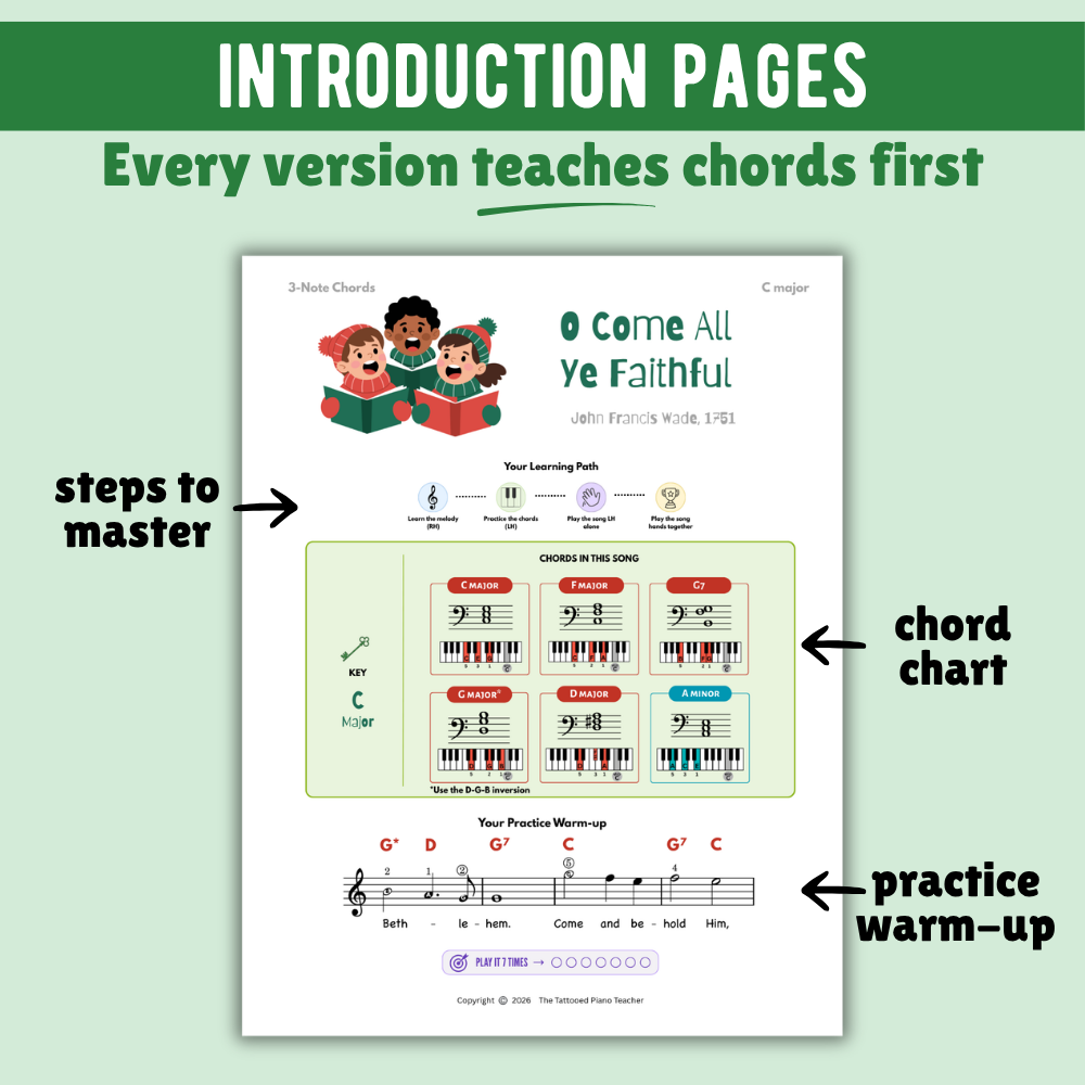 O Come All Ye Faithful Christmas Lead Sheet Music