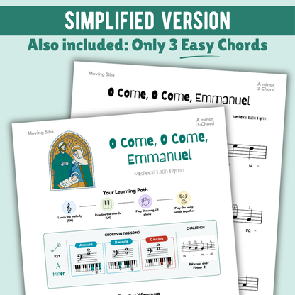 O Come O Come Emmanuel Beginner Lead Sheet Music
