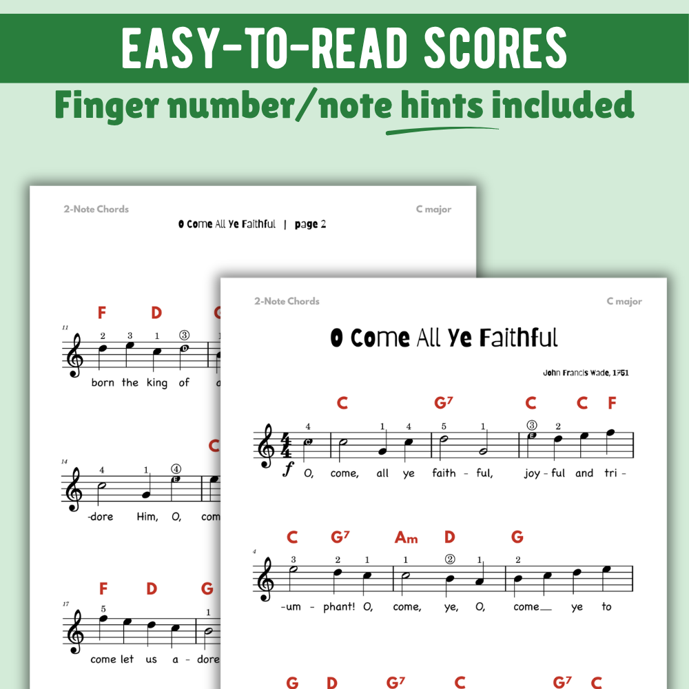 O Come All Ye Faithful Christmas Lead Sheet Music