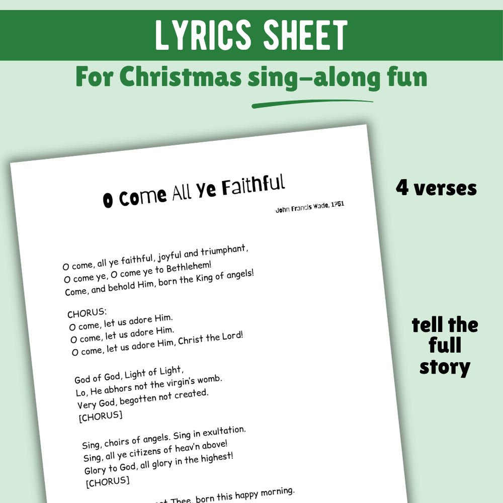 O Come All Ye Faithful Christmas Lead Sheet Music