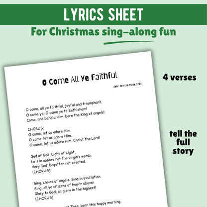 O Come All Ye Faithful Christmas Lead Sheet Music