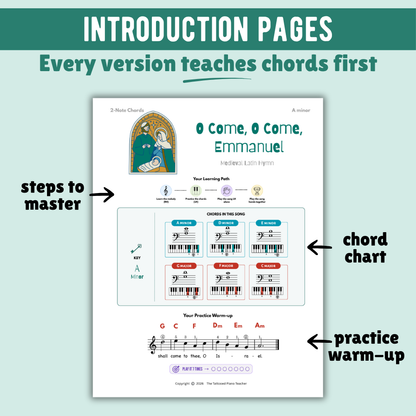 O Come O Come Emmanuel Beginner Lead Sheet Music