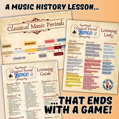 Classical Period Bingo