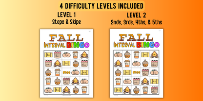 Fall Music Interval Bingo