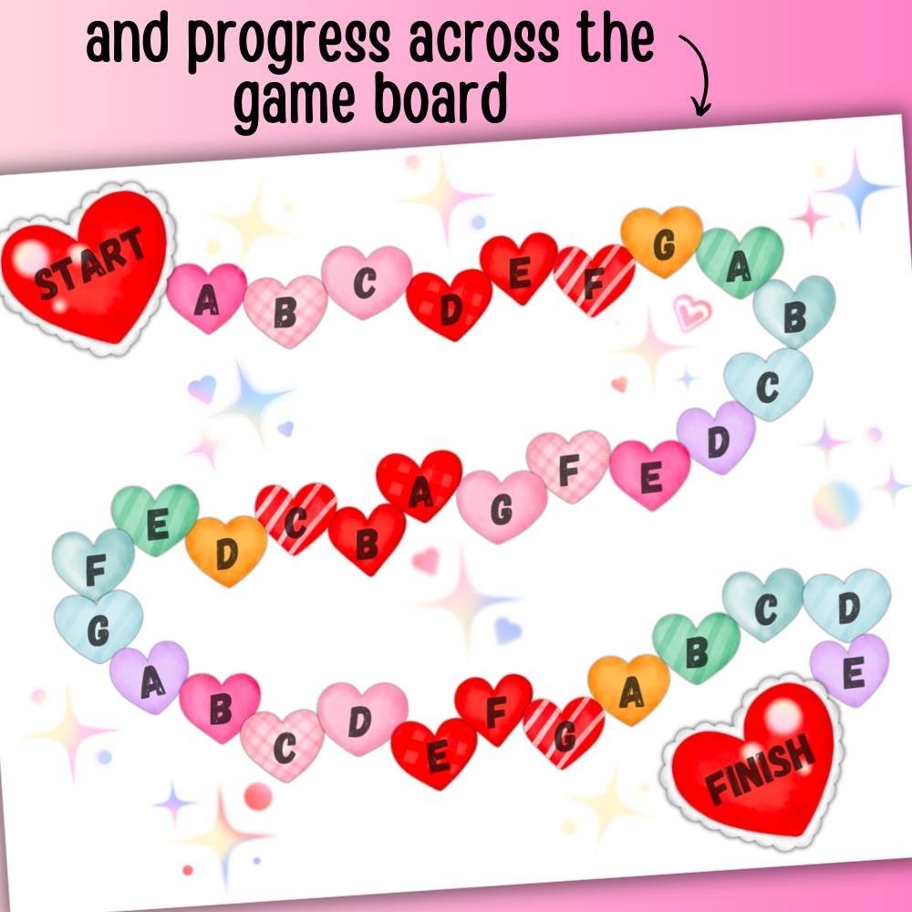 Level 1 Valentine's Day Music Note Board Game