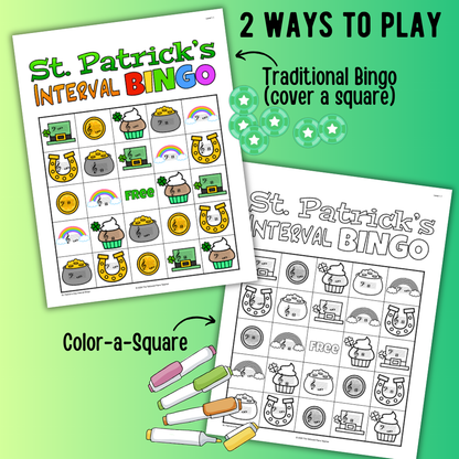 St. Patrick's Day Music Interval Bingo