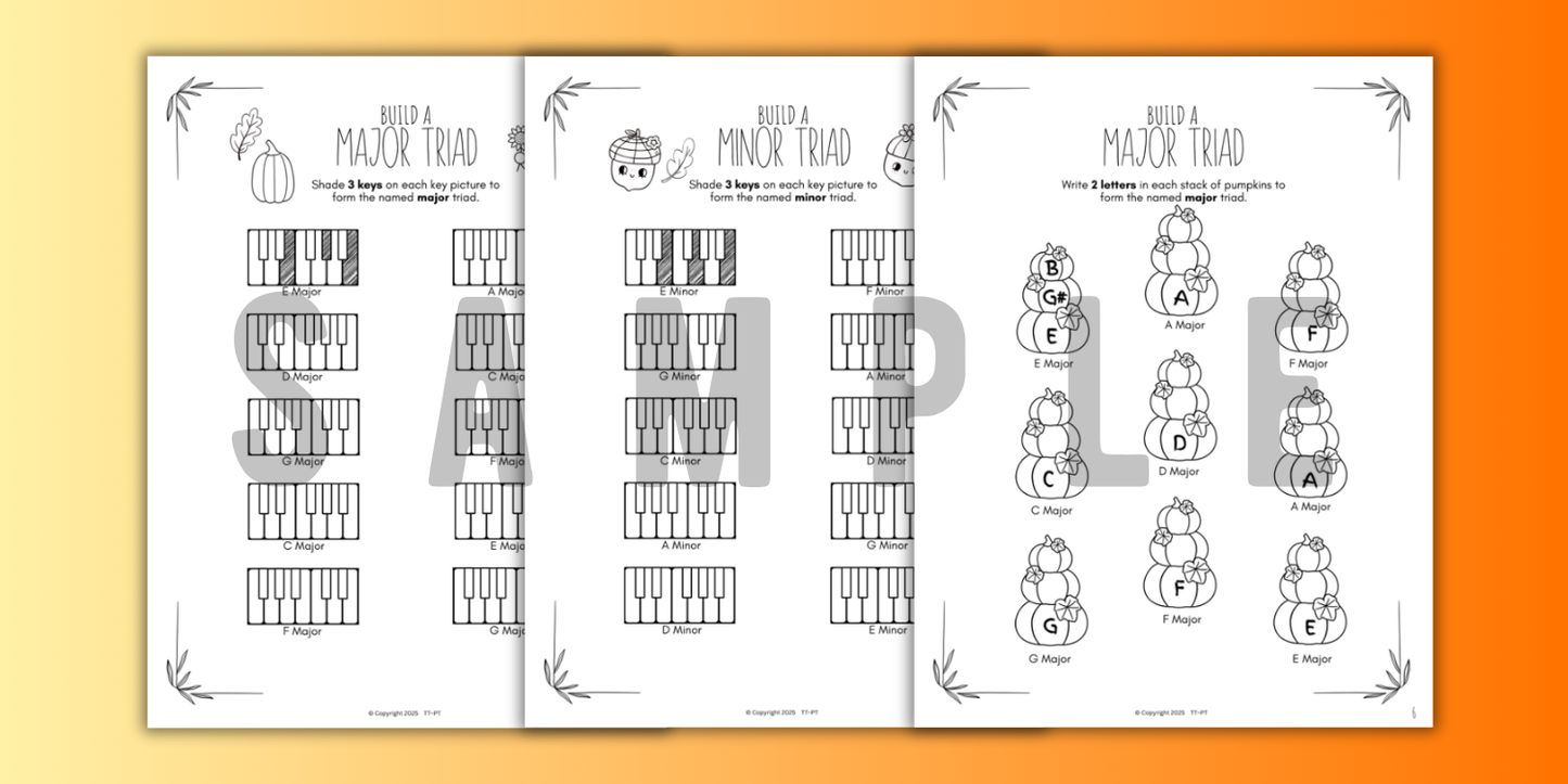 Fall TRIADS Worksheets