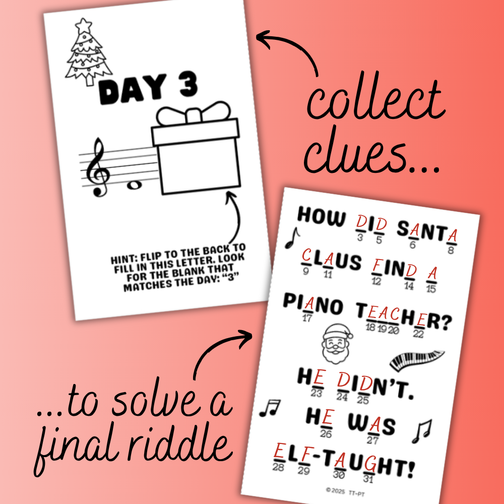 December Note A Day Mini Book