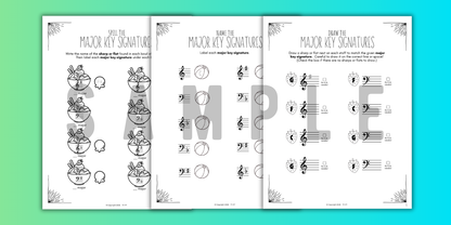 Summer KEY SIGNATURES Worksheets