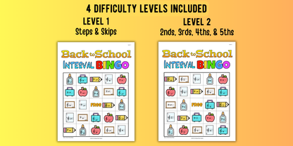 Back to School Interval Bingo