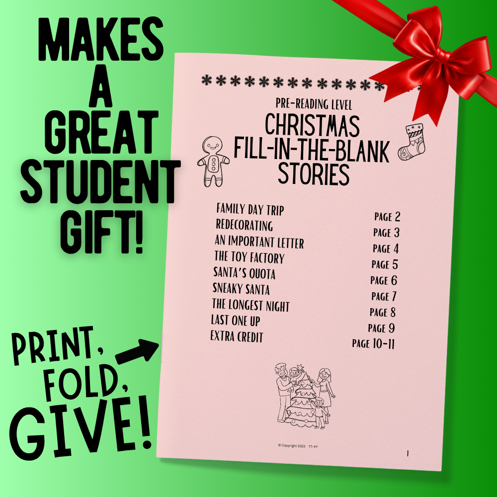 Pre-reading Christmas Music Story Booklet