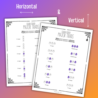 Halloween Color-Coded Chord Charts