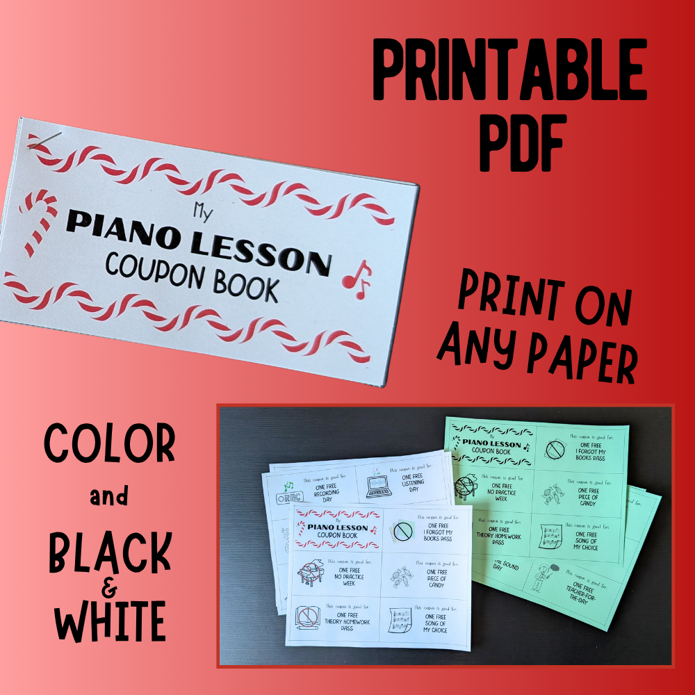 Piano Lesson Student Coupon Book