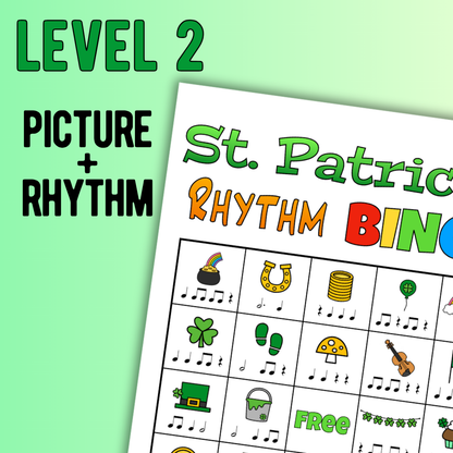 St. Patrick's Day Rhythm Bingo
