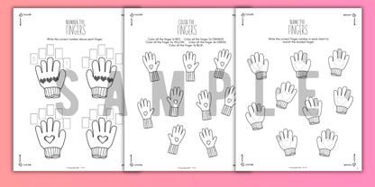 Valentine's Day FINGER NUMBERS Music Worksheets