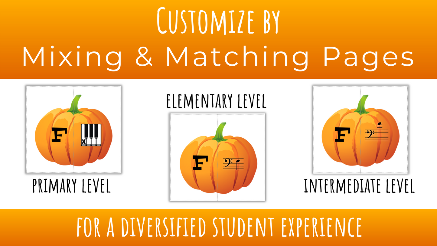 Fall Pumpkin Music Theory Puzzles