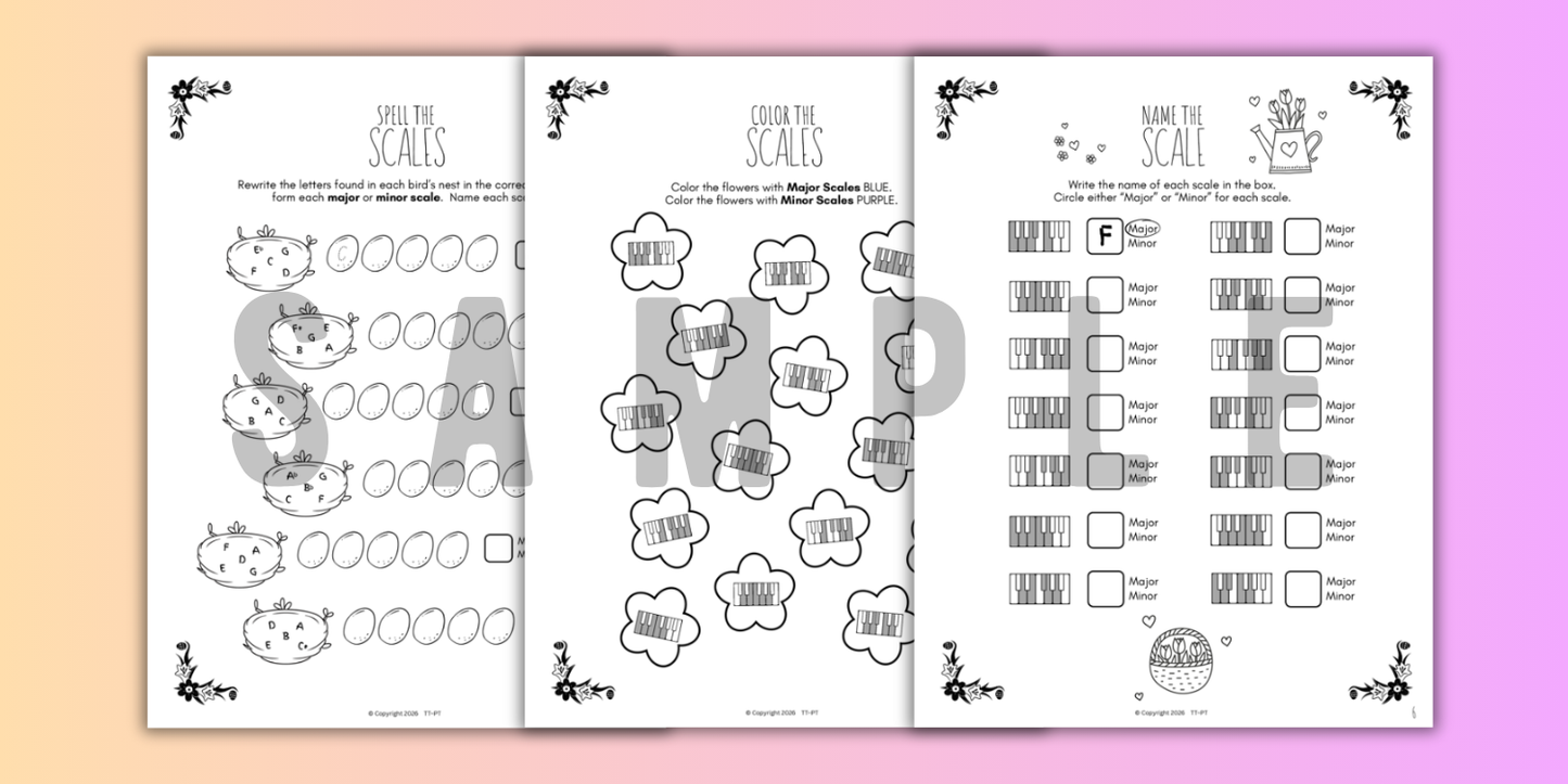Spring SCALES Worksheets