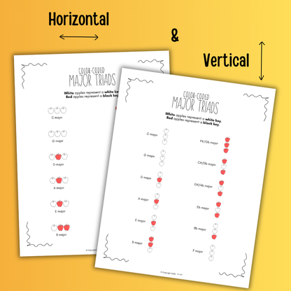Back to School Color-Coded Chord Charts