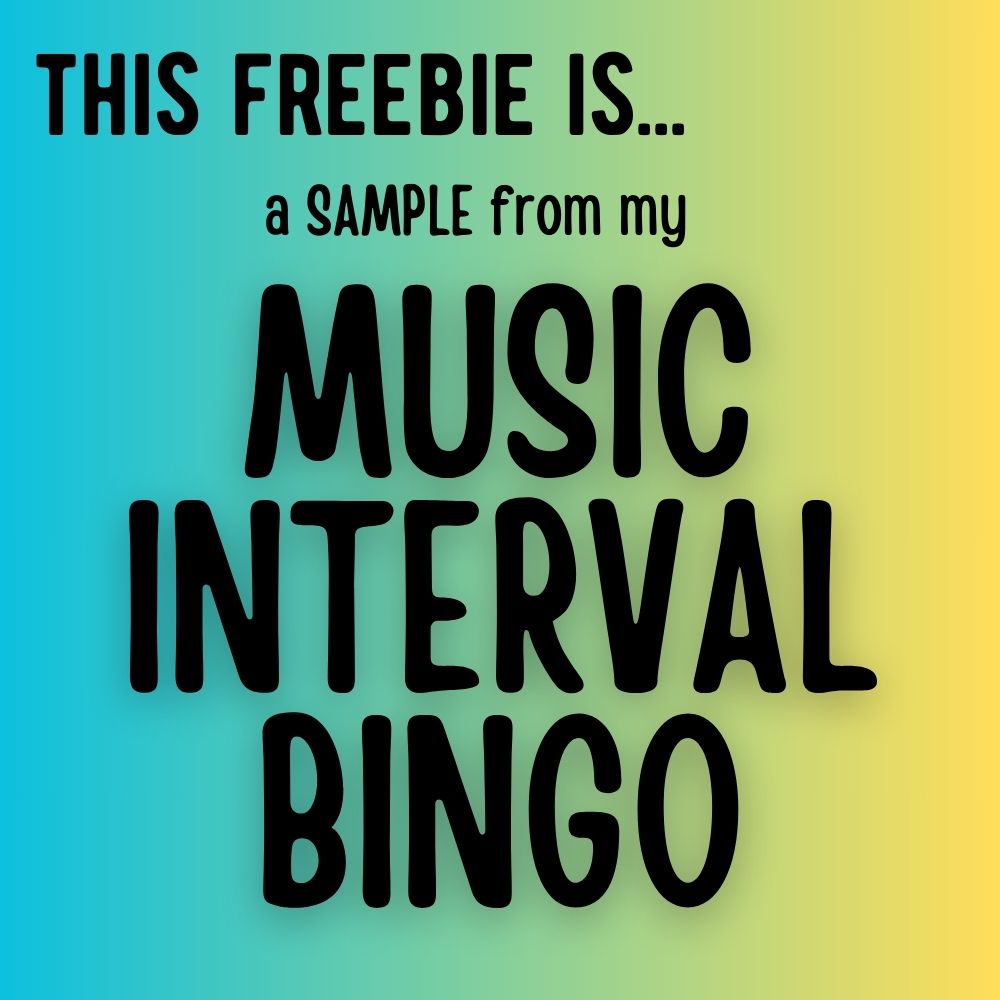 Music Interval Bingo Sample Pages