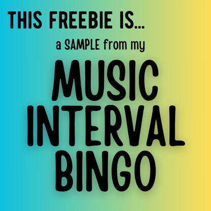 Music Interval Bingo Sample Pages