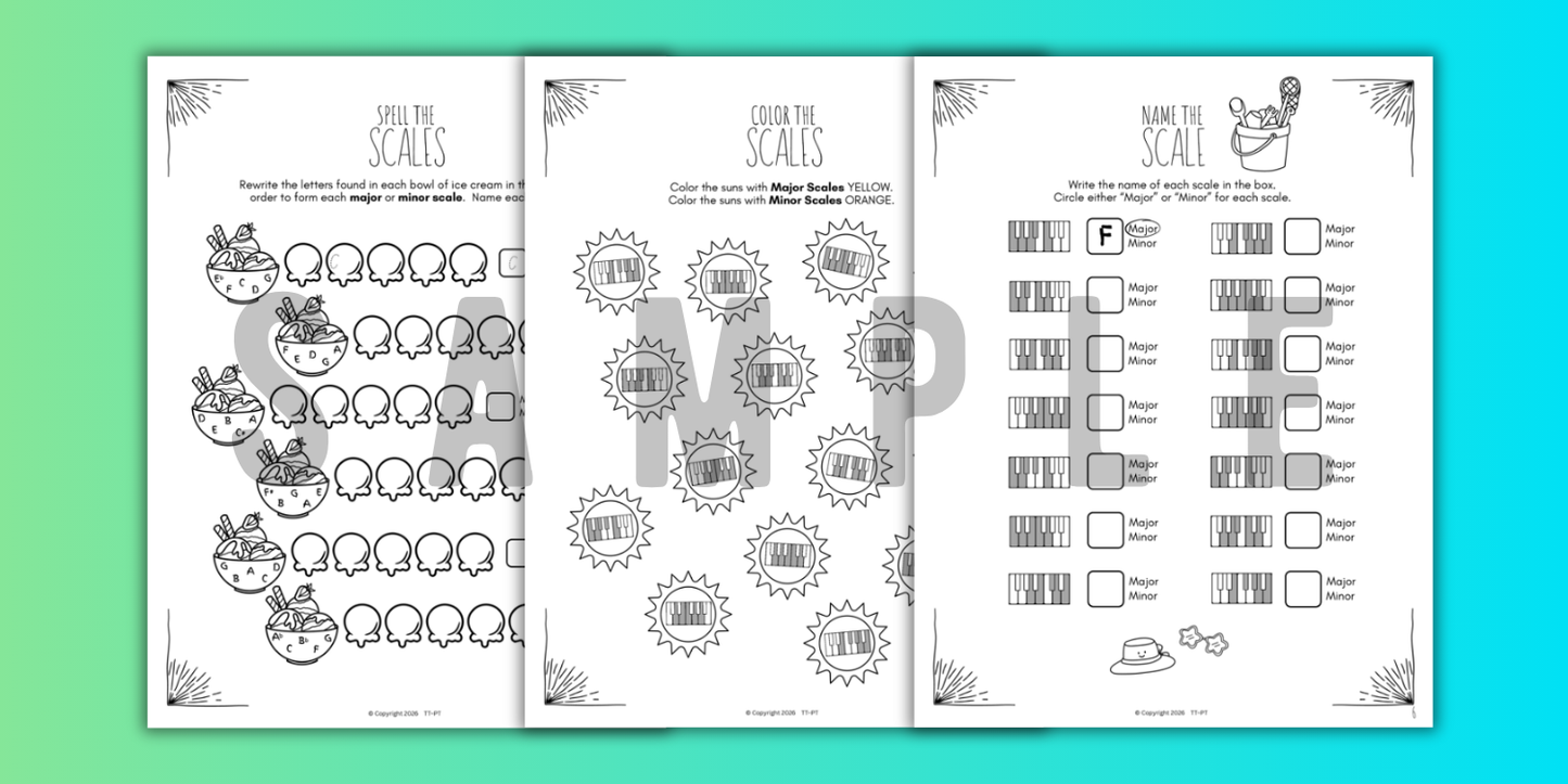 Summer SCALES Worksheets