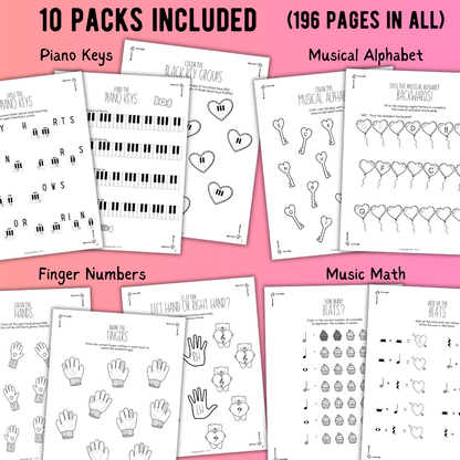 Valentine's Day Music Worksheets Bundle