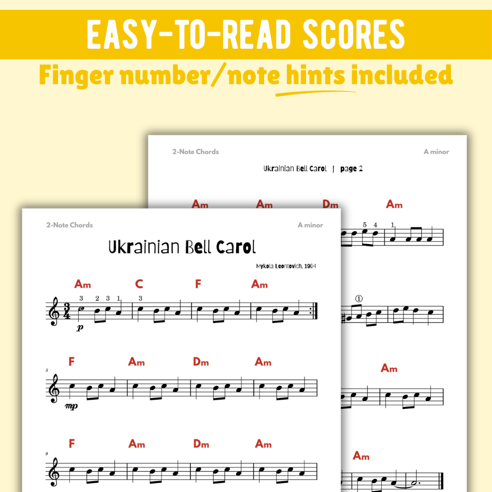 Ukrainian Bell Carol Christmas Lead Sheet Music